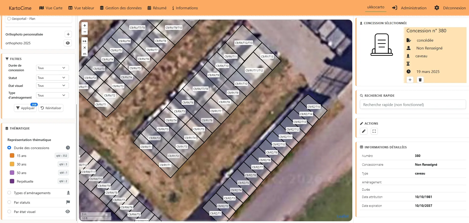 plateforme web gestion de cimetière