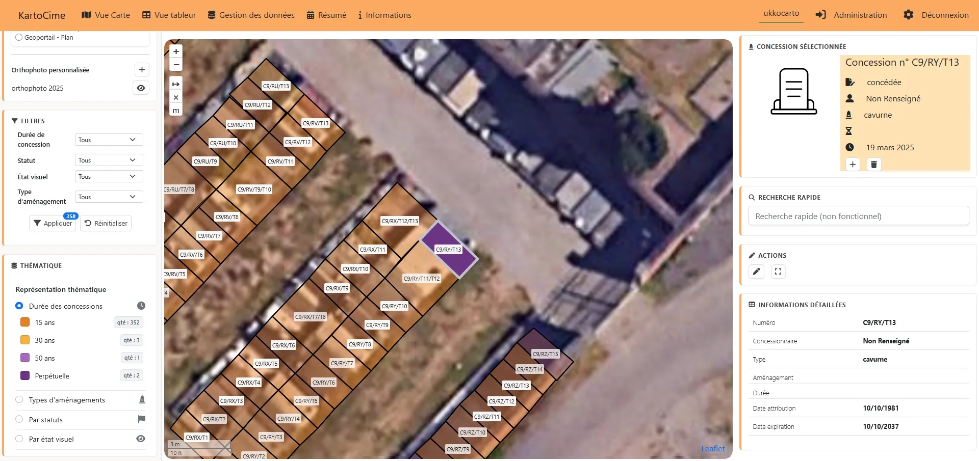 plateforme web gestion de cimetière