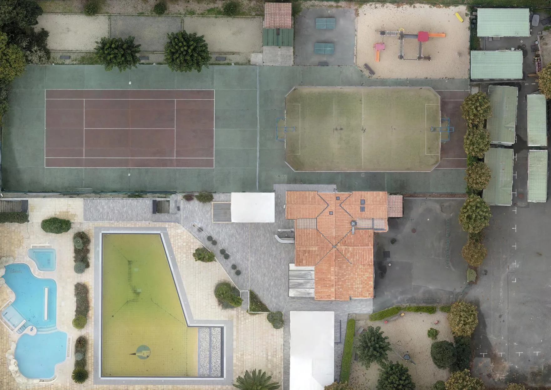 orthophotographie d'un camping