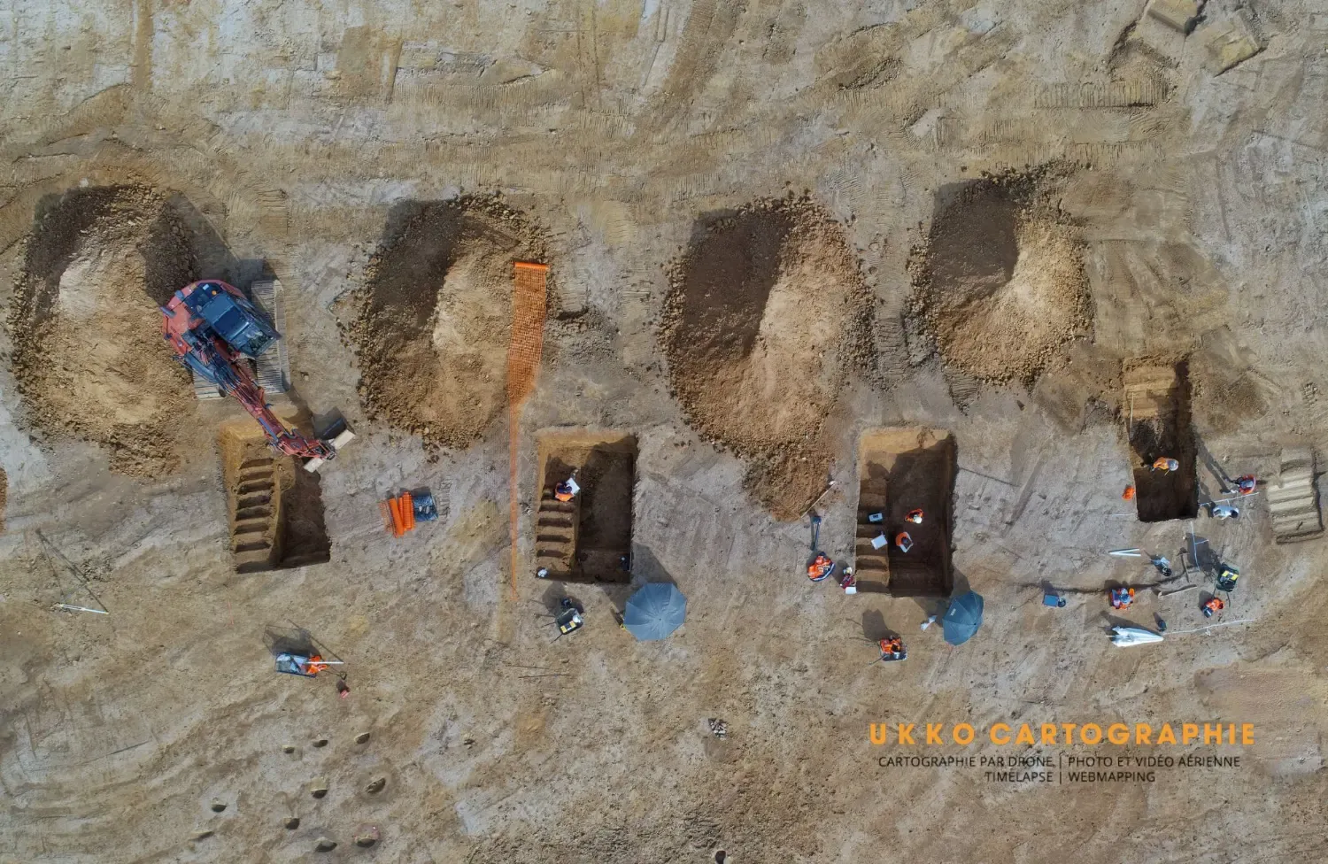 Captation drone sur un site archéologique