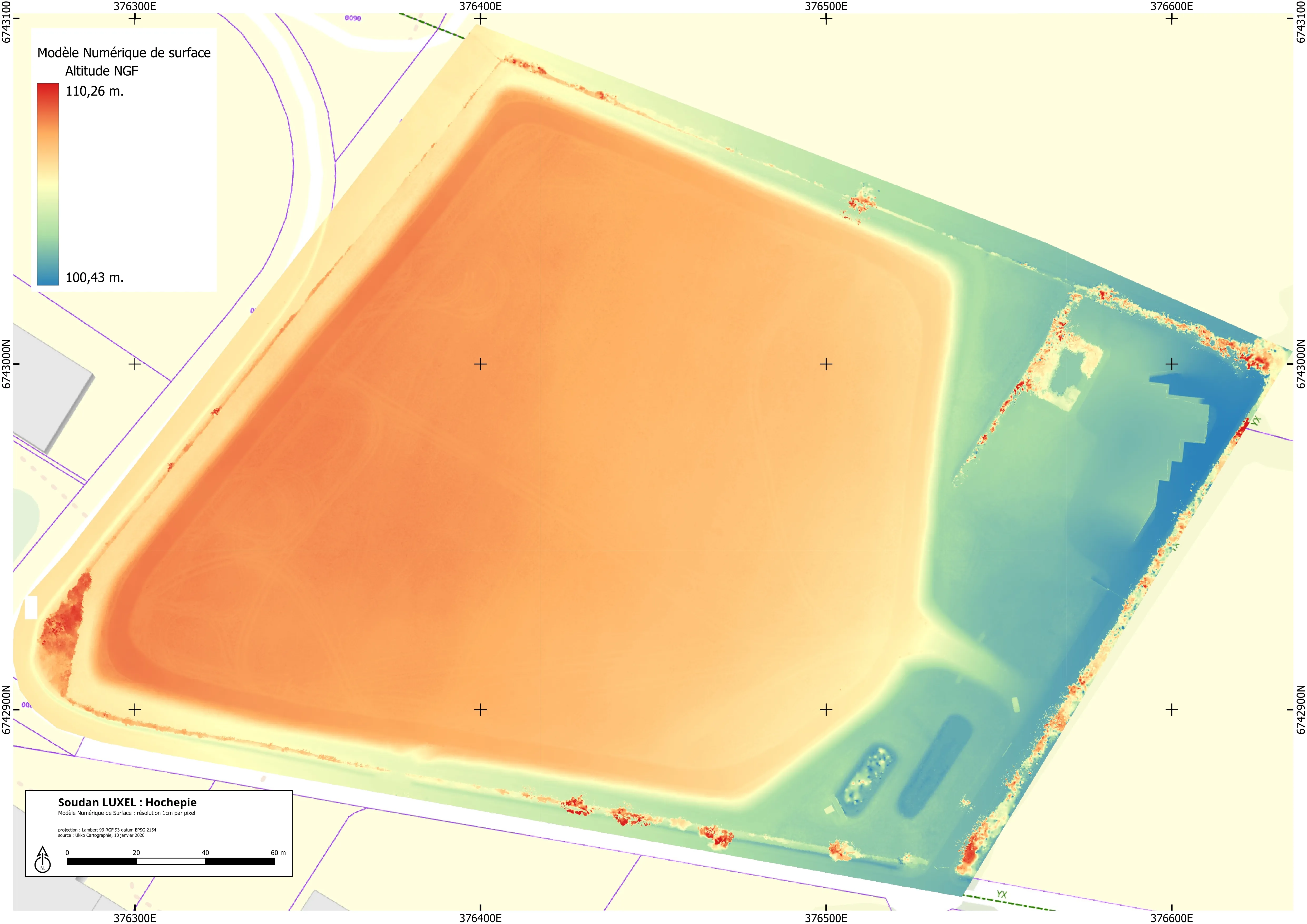 orthophotographie drone d'un cimetière