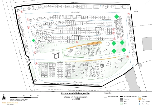 Bellengreville - Plan de cimetière en Normandie